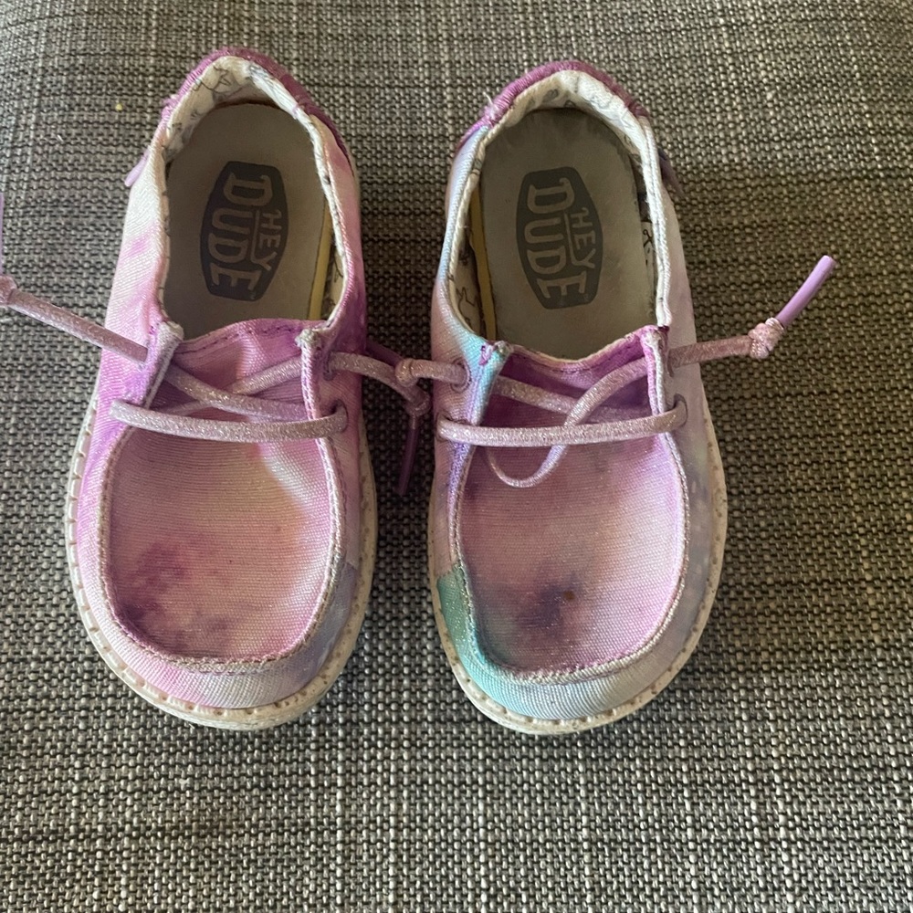 Hey Dude purple toddler shoes